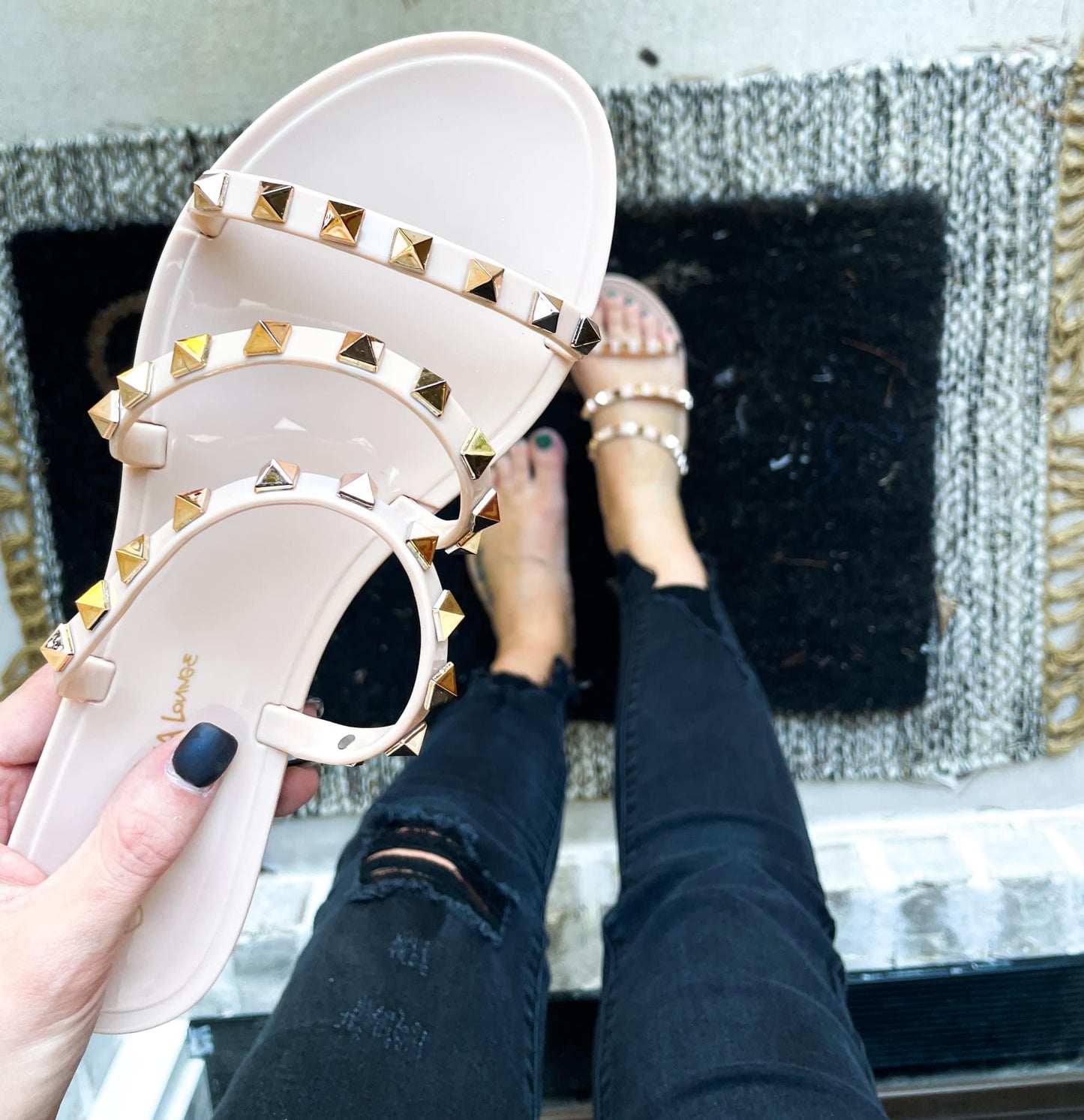 Studded sandals